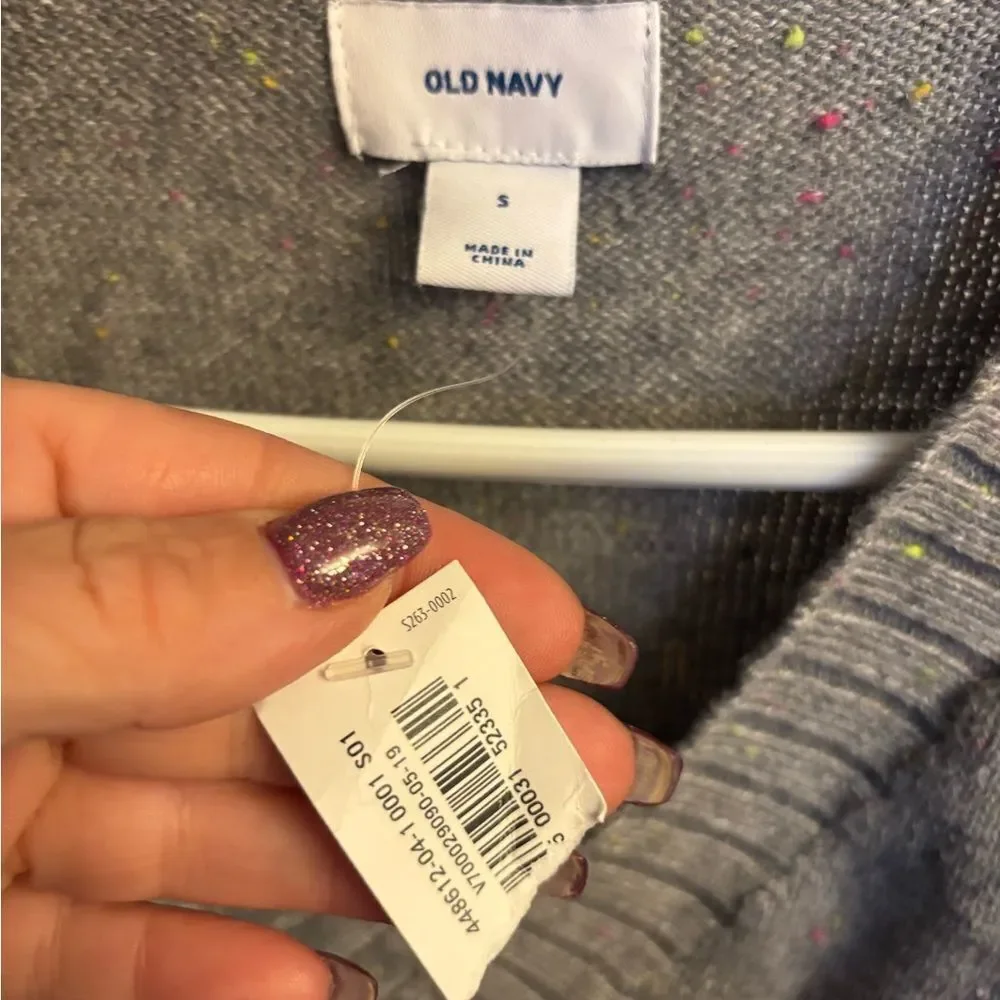 Gray V-Neck Sweater by Old Navy